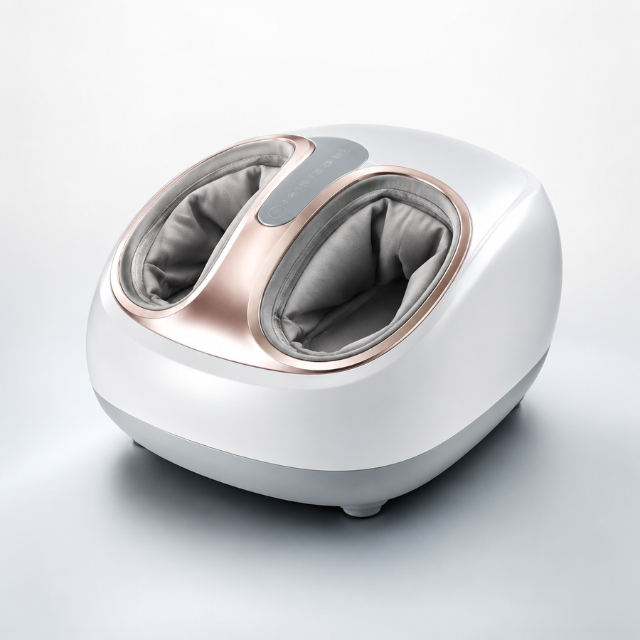 Skinza futuristic shiatsu foot massager in pearl white